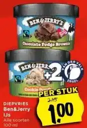 Vomar Voordeelmarkt DIEPVRIES Ben & Jerry IJs aanbieding