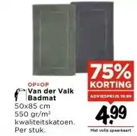 Vomar Voordeelmarkt OP=OP Van der Valk Badmat aanbieding