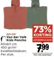 Vomar Voordeelmarkt OP=OP Van der Valk Kids Poncho aanbieding