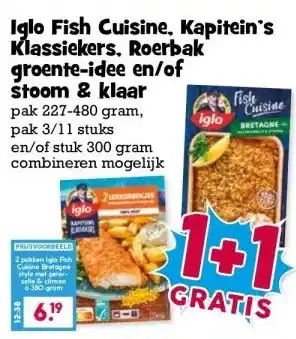 Boon`s Markt Iglo Fish Cuisine, Kapitein's Klassiekers, Roerbak groente-idee en/of stoom & klaar pak aanbieding