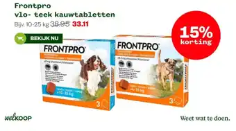 Welkoop Frontpro vloteek kauwtabletten aanbieding