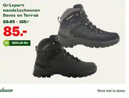 Welkoop Grisport wandelschoenen Davos en Terrak aanbieding