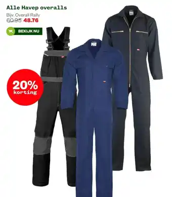 Welkoop Alle Havep overalls aanbieding