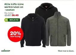 Welkoop Alle Life Line werktruien en vesten aanbieding