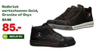 Welkoop Redbrick werkschoenen Gold, Granite of Onyx 97.95 aanbieding