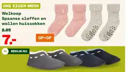 Welkoop Welkoop Spaanse sloffen en wollen huissokken aanbieding