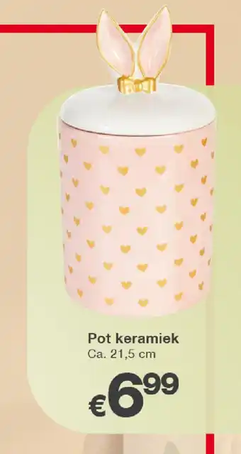 Kik Pot keramiek Ca. 21,5 cm aanbieding