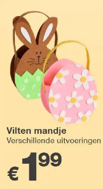 Kik Vilten mandje aanbieding