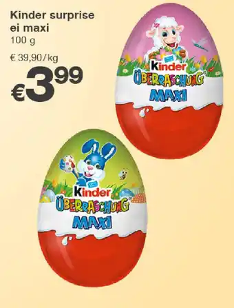 Kik Kinder surprise ei maxi aanbieding