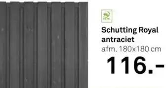 Karwei Schutting Royal antraciet aanbieding