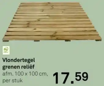 Karwei Vlondertegel grenen reliëf aanbieding