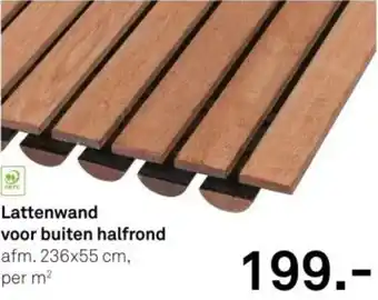 Karwei Lattenwand voor buiten halfrond aanbieding