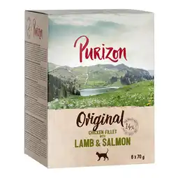 Zooplus 22 + 2 gratis Purizon katten Natvoer! - Kipfilet met zalm & lam aanbieding