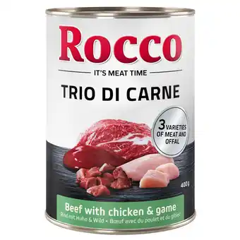 Zooplus Rocco Classic Trio di Carne - 6 x 400 g Hondenvoer - Rundvlees, Kip & Wild aanbieding