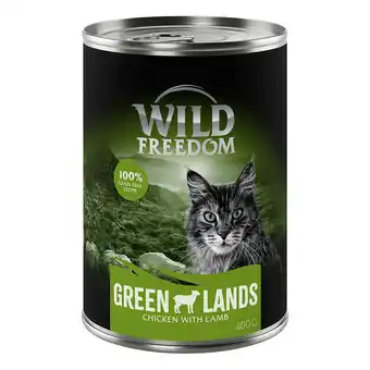 Zooplus 5 + 1 gratis! 6 x 400 g Wild Freedom natvoer - Green Lands - Lam & Kip (6 x 400 g) aanbieding