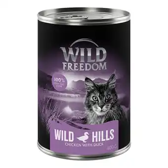 Zooplus 6x400g Adult Wild Hills Eend & Kip Wild Freedom Kattenvoer aanbieding