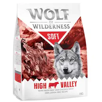 Zooplus 10% korting op 1 kg Wolf of Wilderness honden droogvoer! - High Valley - Rund (Soft & Strong) aanbieding