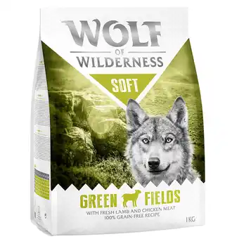 Zooplus 10% korting op 1 kg Wolf of Wilderness honden droogvoer! - Green Fields - Lam (Soft & Strong) aanbieding