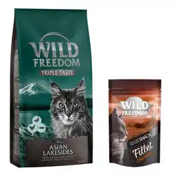 Zooplus 6,5 kg Wild Freedom Katten Droogvoer Aziatische Lakesides - Graanvrij 6,5 kg + Filet Snack Kip 100 g aanbieding