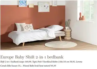 Babypark Europe Baby Shift 2 in 1 bedbank aanbieding