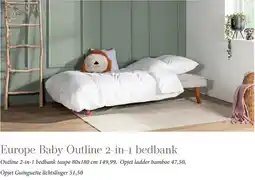 Babypark Europe Baby Outline 2 in 1 bedbank aanbieding