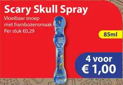 Die Grenze Scary Skull Spray aanbieding