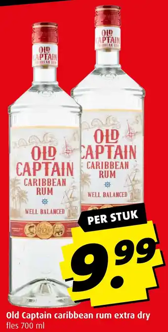 Boni Old Captain caribbean rum extra dry aanbieding