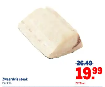 Makro Zwaardvis steak aanbieding