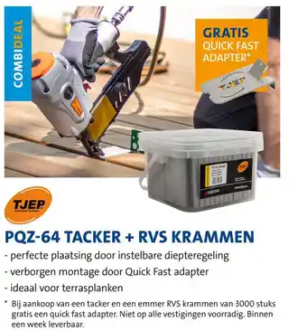 Jongeneel Pqz 64 tacker + rvs krammen aanbieding