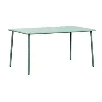 Leen Bakker Tuintafel Vence - metaal lichtgroen - 72x150x90 cm aanbieding