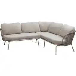 Leen Bakker Loungehoekbank Fermo - zand -75x215x81 cm aanbieding