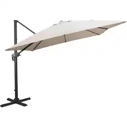 Leen Bakker Zweefparasol Iris - zand - 300x300 cm aanbieding