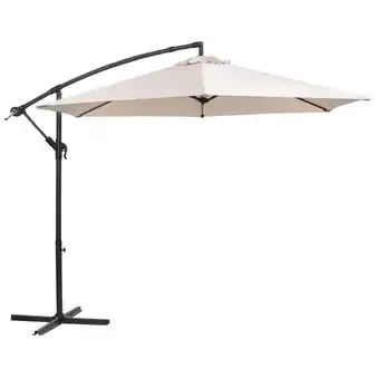 Leen Bakker Zweefparasol Brava - taupe - Ø300 cm aanbieding