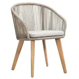 Leen Bakker Diningstoel Nant - wicker/acacia taupe - 86x61x60 cm aanbieding