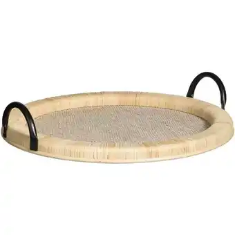 Leen Bakker Dienblad - naturel - Ø38 cm aanbieding