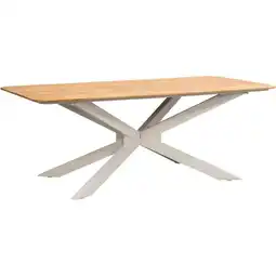 Leen Bakker Tuintafel Perpignan - zand - 75x200x100 cm aanbieding