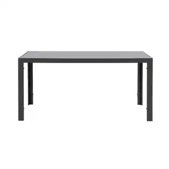 Leen Bakker Tuintafel Savoie - aluminium/glas antraciet - 75x160x90 cm aanbieding