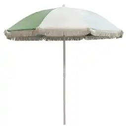 Leen Bakker Parasol Oliva tilt - zand/groen - Ø200 cm aanbieding