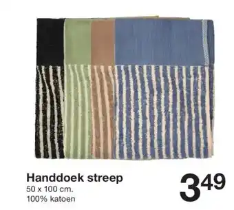 Zeeman Handdoek streep aanbieding