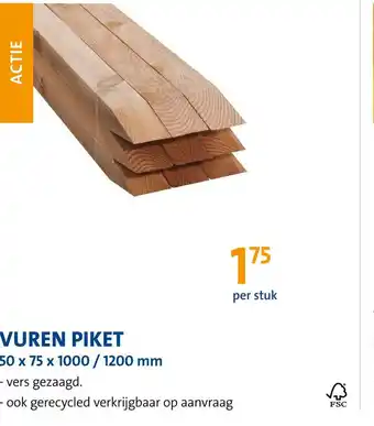 Jongeneel Vuren piket aanbieding