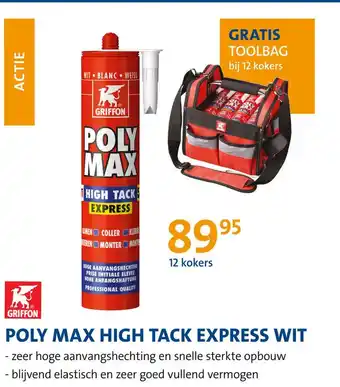 Jongeneel Poly max high tack express wit aanbieding