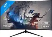 Bol.com RAIDER Curved Gaming Monitor - Full HD (1920 x 1080) - 75Hz - FreeSync/G-Sync - 27 inch aanbieding