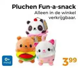 Trekpleister Pluchen Fun-a-snack aanbieding