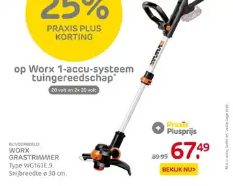 Praxis WORX GRASTRIMMER aanbieding