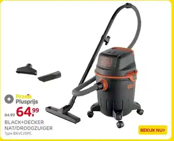 Praxis BLACK+DECKER NAT/DROOGZUIGER aanbieding