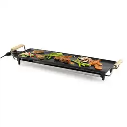 Bol.com DOMO DO8312TP Teppanyaki XL 'Family' - 70 cm - 1800 W - houtlook aanbieding