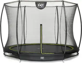 Welkoop EXIT Silhouette Inground met Net - Trampoline - 244cm - Zwart - Rond aanbieding