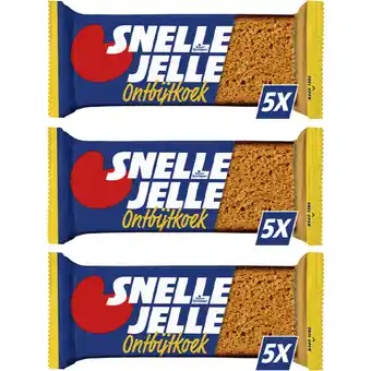 Albert Heijn Snelle Jelle Ontbijtkoek naturel 5-pack 3-pack aanbieding