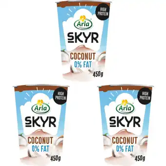 Albert Heijn Arla Skyr kokos yoghurt 0% fat 3-pack aanbieding