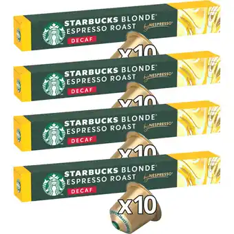 Albert Heijn Starbucks Blonde espresso roast decaf 4-pack aanbieding